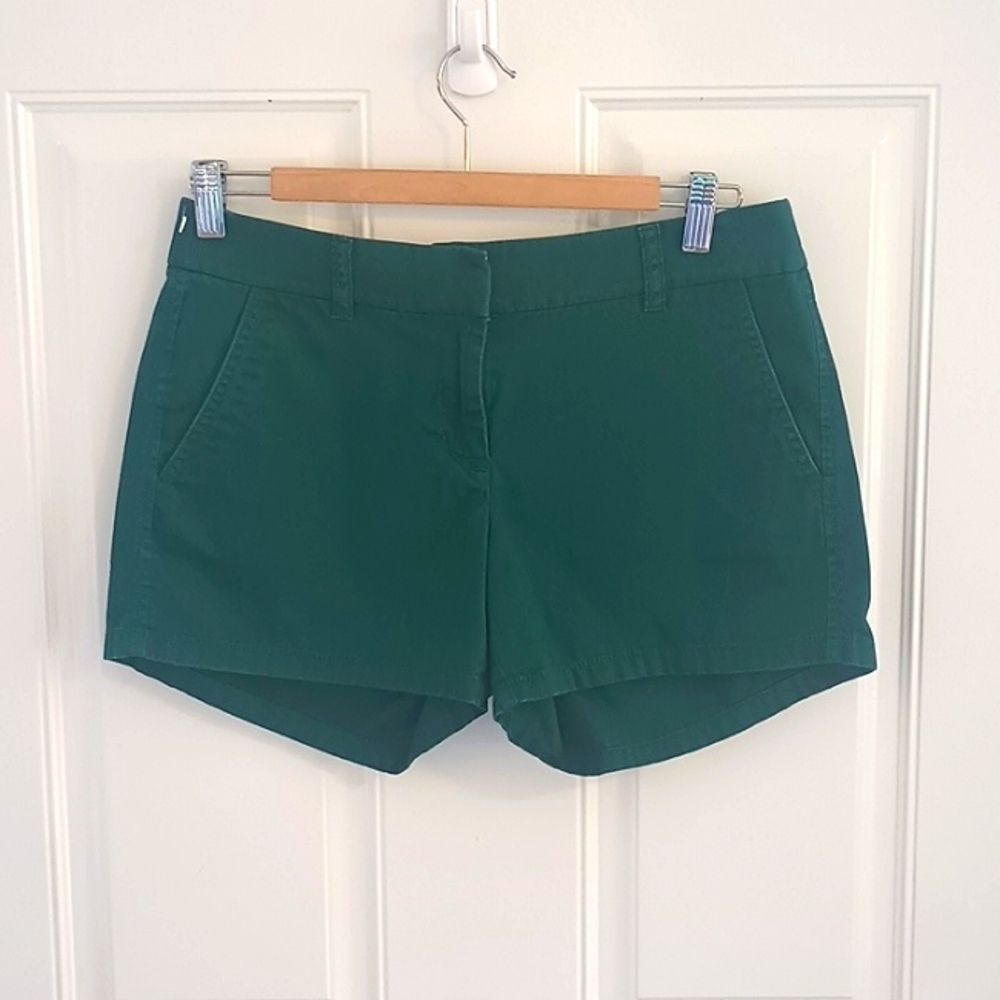 J. Crew forest green cotton shorts size 2